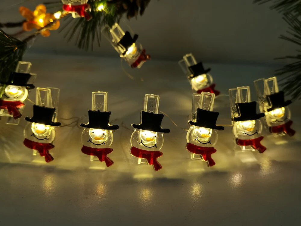 LED girlianda - Modee BAT Snowman String Lights ML-C3015, 0,9 m, 10 LED, šiltai balta