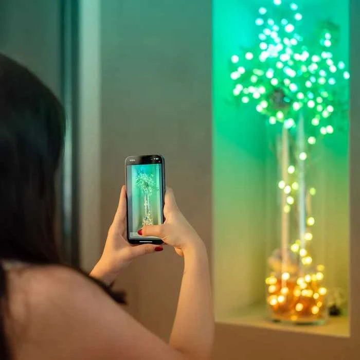 Kalėdinė girlianda Twinkly Candies 200 RGB LED USB- C, žalios spalvos laidas