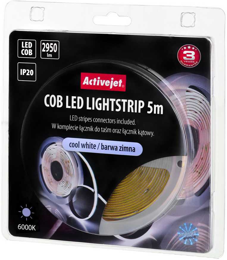 LED Juostos Šviesa - Activejet Aje-cob 5m Universal, Balta