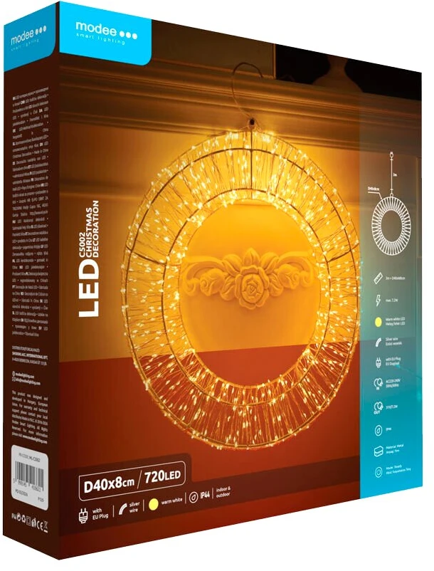 LED Kalėdinė Dekoracija - Modee ML-C5002 40 cm 720 LED Šiltai Balta
