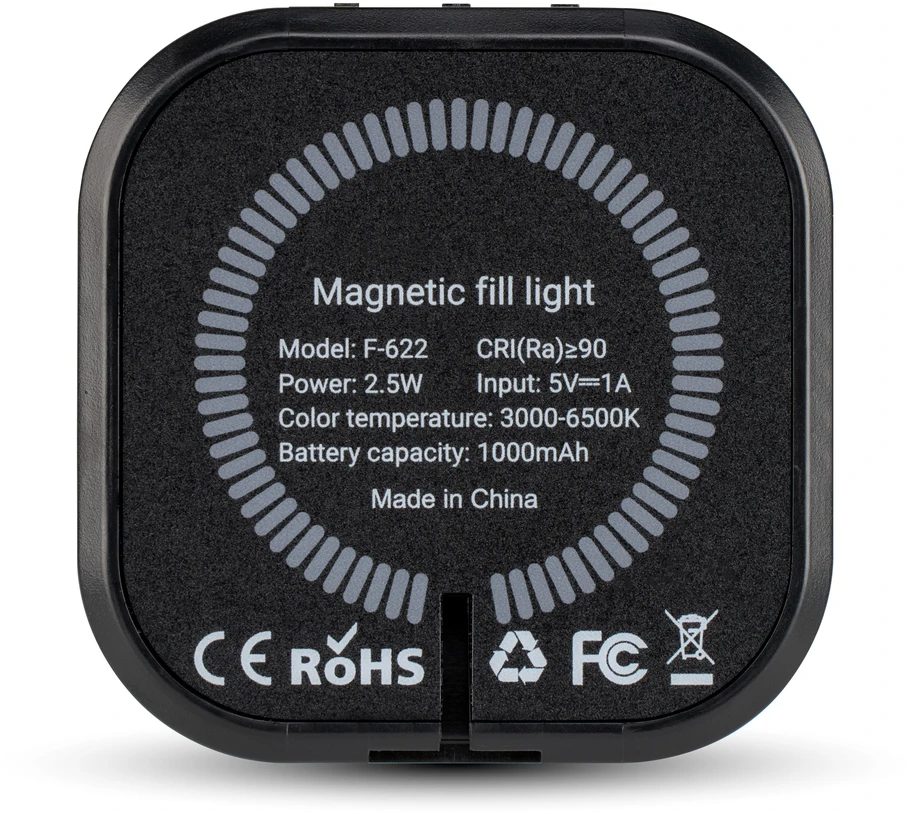 LED Lempa - D-Fruit DF622 Magnetinė USB-C LED Lempa, 3 Spalvų Temperatūros, 5 Ryškumo Lygiai, 360° Pasukimas, Pilka