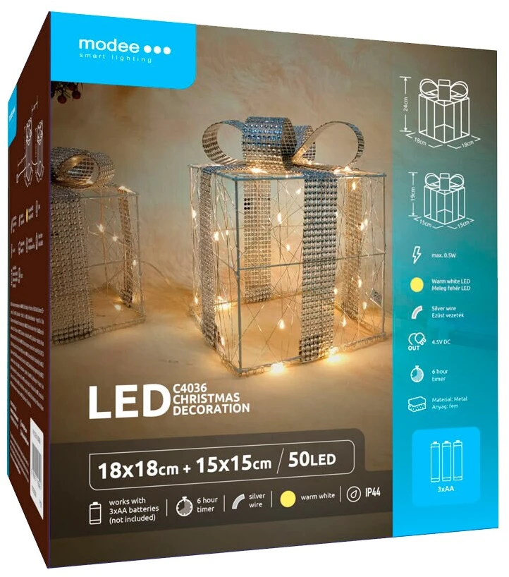 LED Lempa - Modee C4036 50 LED Šiltai Balta Dovanų Dėžutės Dekoracija