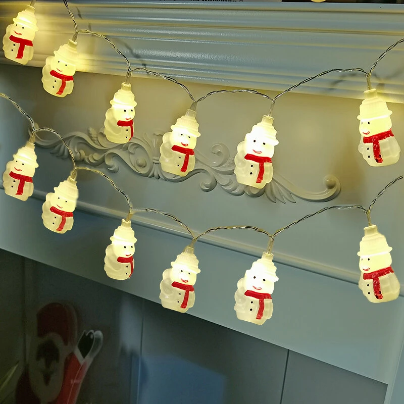 LED lempučių girlianda - Modee ML-C1012 1,35 m 10 LED šiltai baltos sniego senelių girliandos