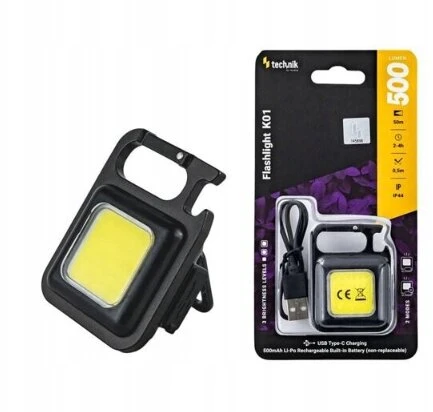 LED lemputė - Modee MT-K01 USB-C spaustukas, 500 lm, 500 mAh, magnetas, spaustukas, 61 × 45 × 20 mm, 45 g