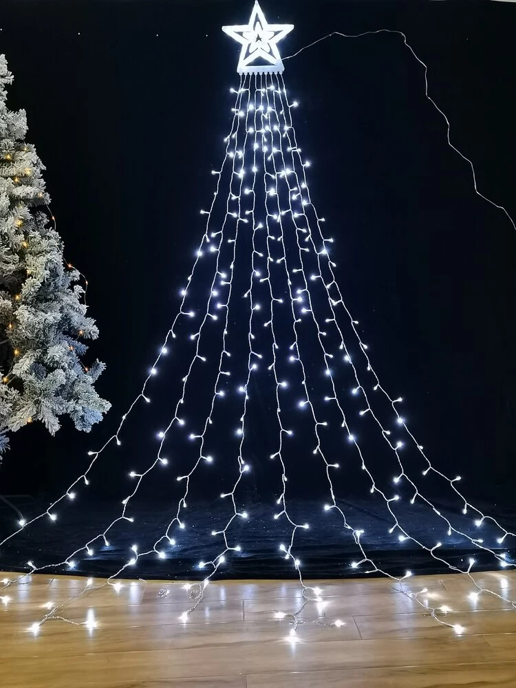 LED šviesa - Modee ML-C3001 300 LED 6 m žvaigždės šaltai balta、】【