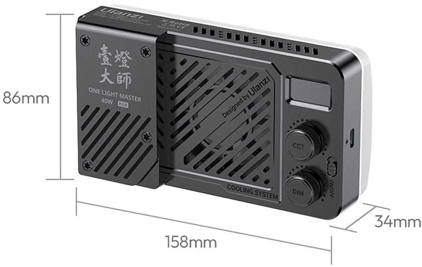 LED Šviesa - Ulanzi P40 2700-6500K Reguliuojamas Ryškumas USB-C