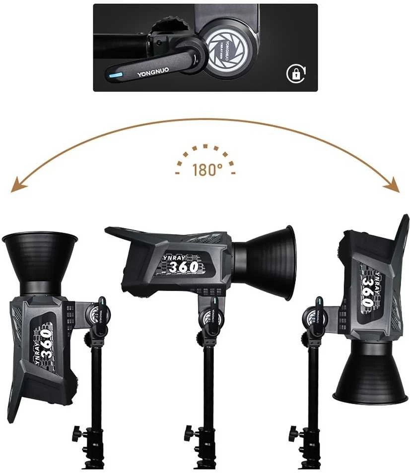 LED Šviesa - Yongnuo YNRAY360 5600K COB Chip Bowens Mount Bluetooth DMX