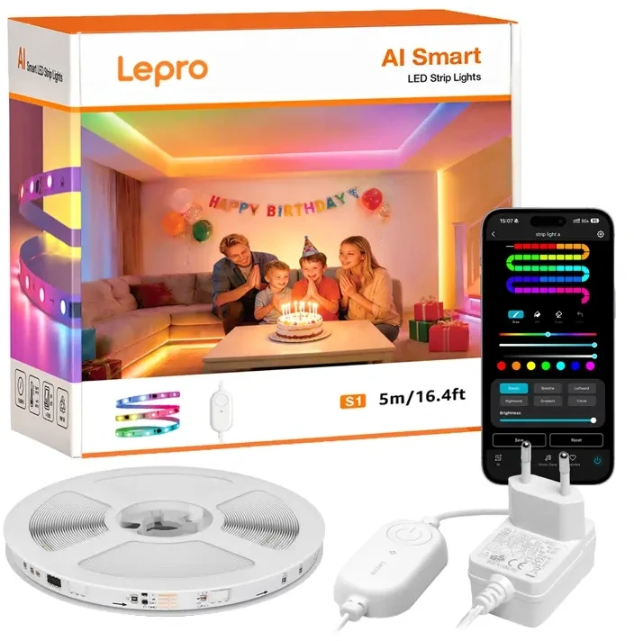 Lepro S1 5m Wi-Fi Bluetooth RGBIC LED Strip