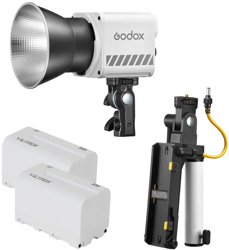LED Šviesos Rinkinys - Godox ML60ll BI LED Šviesos Rinkinys, Dviejų Spalvų 2800K-6500K, 2 NP-F750 Baterijos