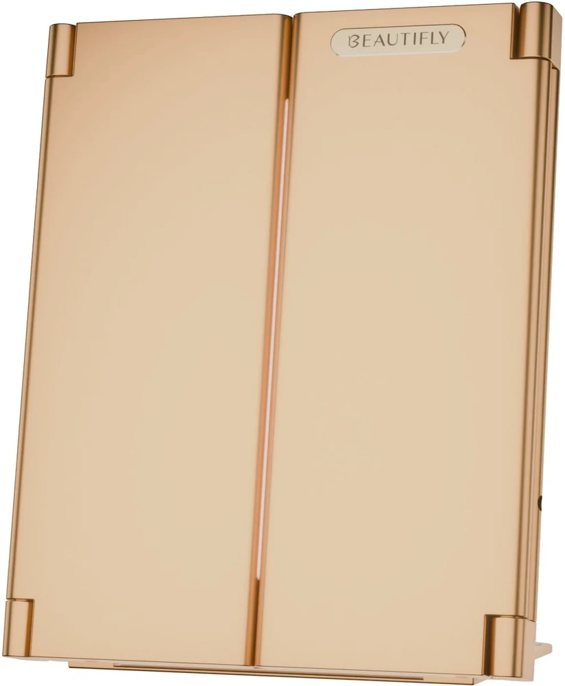 LED Šviesos Terapijos Panelė - Beautifly BeautiLight Duo Golden 496 Diodai 5 Bangos Ilgiai 465–1064 nm 12 Programų 3 Intensyvumai Sulankstoma 38 × 27 × 4 cm