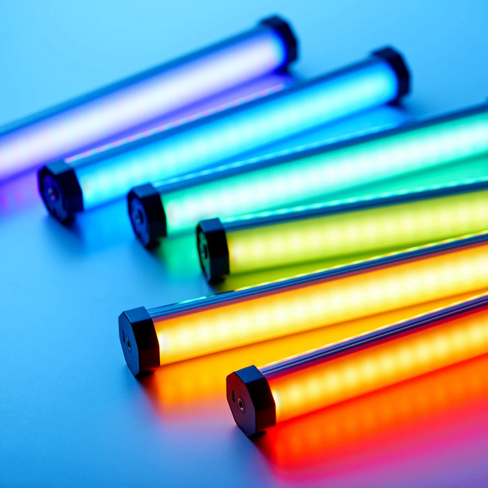 LED šviestuvas - Godox TL30 RGB dviejų šviestuvų rinkinys, 2700–6500 K, RGB HSI CCT FX, įkraunamas per USB-C, juodas