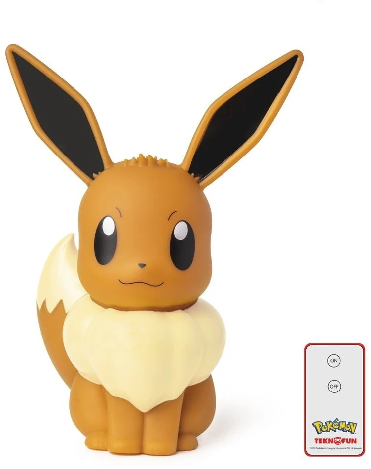 TEKNOFUN Eevee kūdikių naktinė lemputė, pastatoma, ruda, kreminė LED