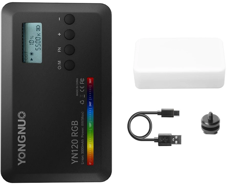Apšvietimo įranga Yongnuo YN120 LED šviesa 2500-9900K RGB