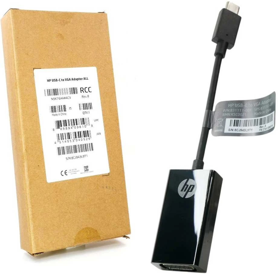 Adapteris USB HP USB D-Sub (VGA), juodas (N9K76AA)