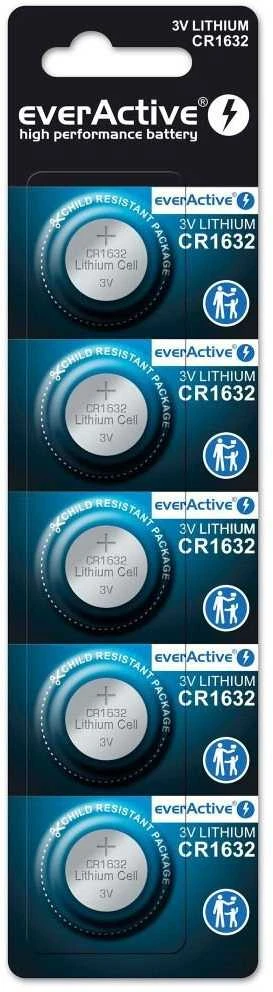Ličio baterija mini everActive CR1632 5 vnt.