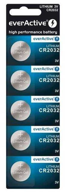 Baterija - everActive CR2032 Ličio Baterija 3V 5 vnt