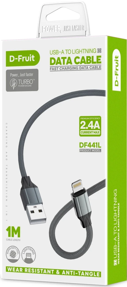 „Lightning“ laidas – D-Fruit DF441L USB-A–„Lightning“ 1 m