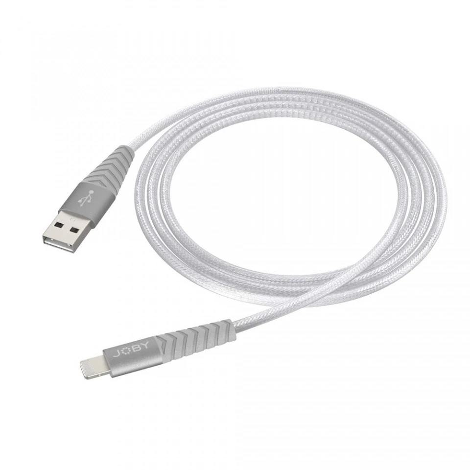 „Lightning“ laidas – Joby „Lightning“–USB laidas, 1,2 m, sidabro spalvos