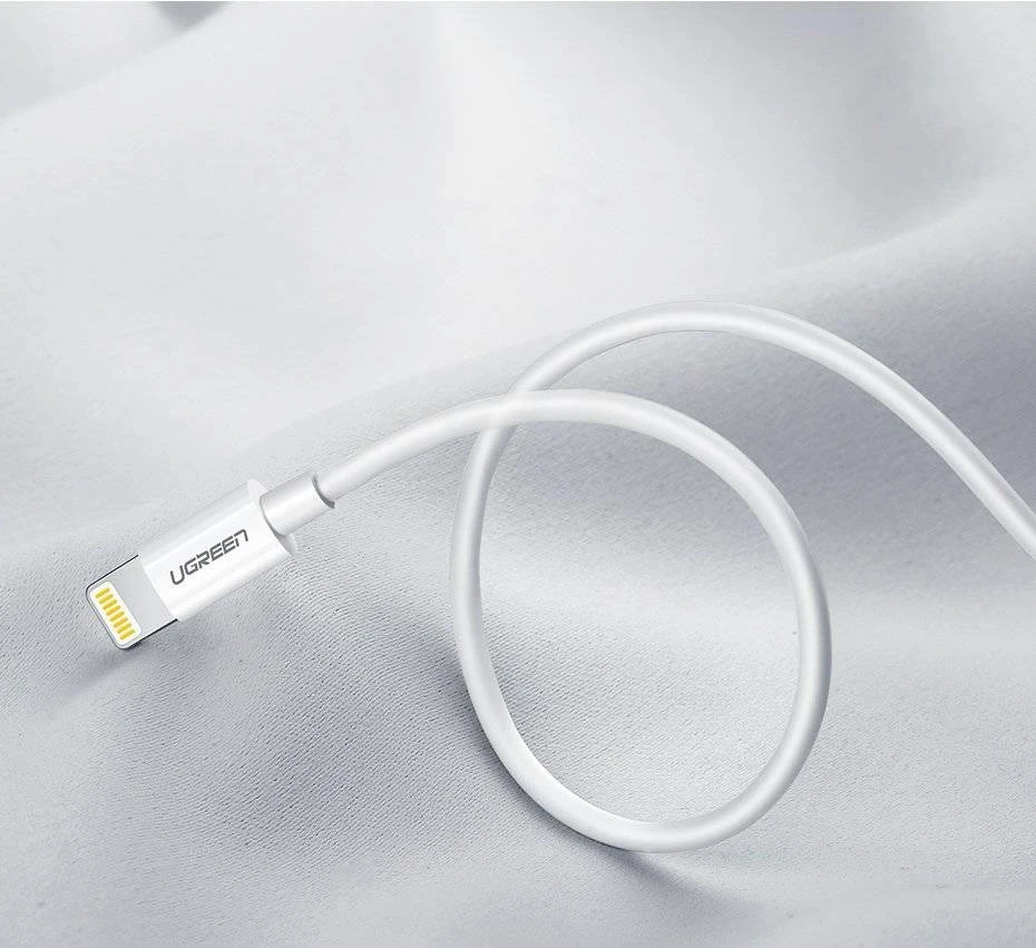 UGREEN nikeliuotas USB - Lightning laidas MFi 1m