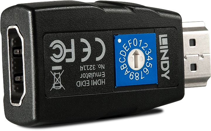 HDMI Adapteris - LINDY HDMI 4K60 EDID Emuliatorius, Juodas