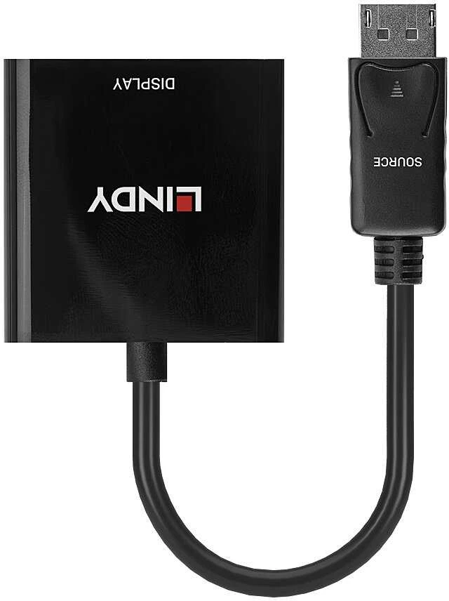 Adapteris - LINDY DisplayPort į DVI-D Aktyvus Adapteris Konverteris, 1920x1080@60Hz, 160mm, Juodas