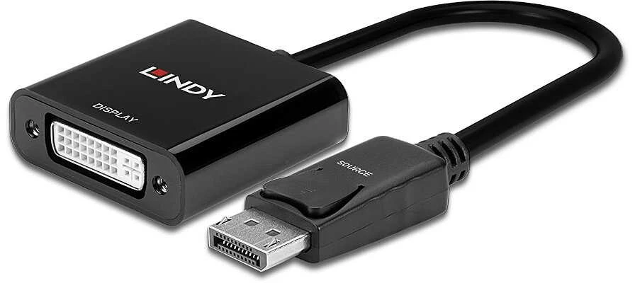 Adapteris - LINDY DisplayPort į DVI-D Aktyvus Adapteris Konverteris, 1920x1080@60Hz, 160mm, Juodas