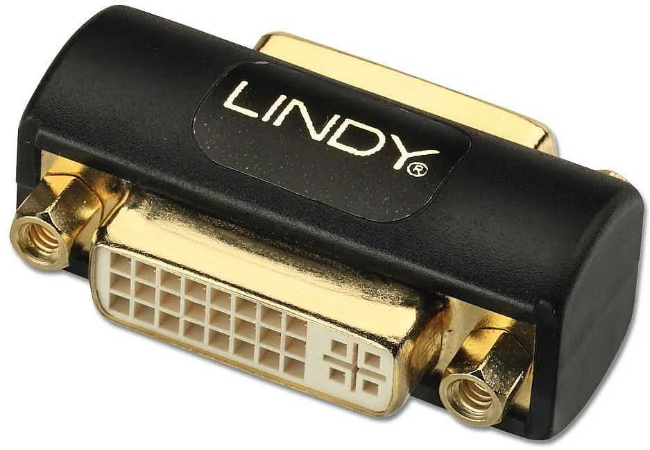 Adapteris - LINDY DVI Jungtis F/F, Juodas