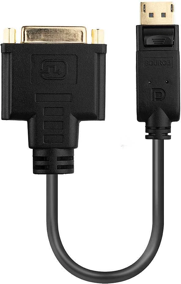Adapteris - LINDY DisplayPort 1.2 į DVI-D Basic Adapteris, Maksimali Raiška 1920x1080@60Hz / 1920x12000@60Hz, 150 mm, Juodas