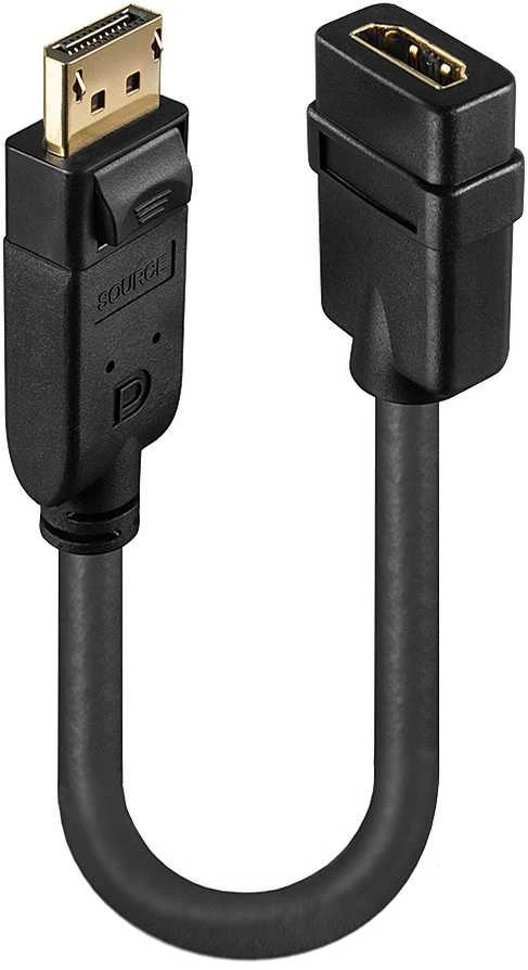 Lindy DisplayPort į HDMI 15 cm juodas