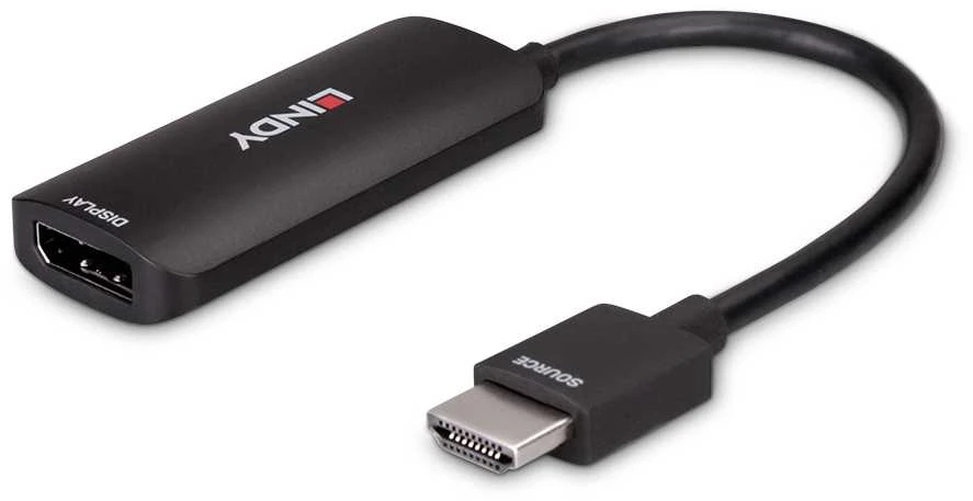 Adapteris - LINDY HDMI 4K60Hz į DisplayPort 1.2 Apdateris HDCP 2.2 USB Maitinimas