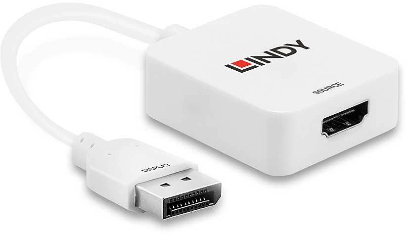 „Lindy“ HDMI į „DisplayPort 4K“ baltą