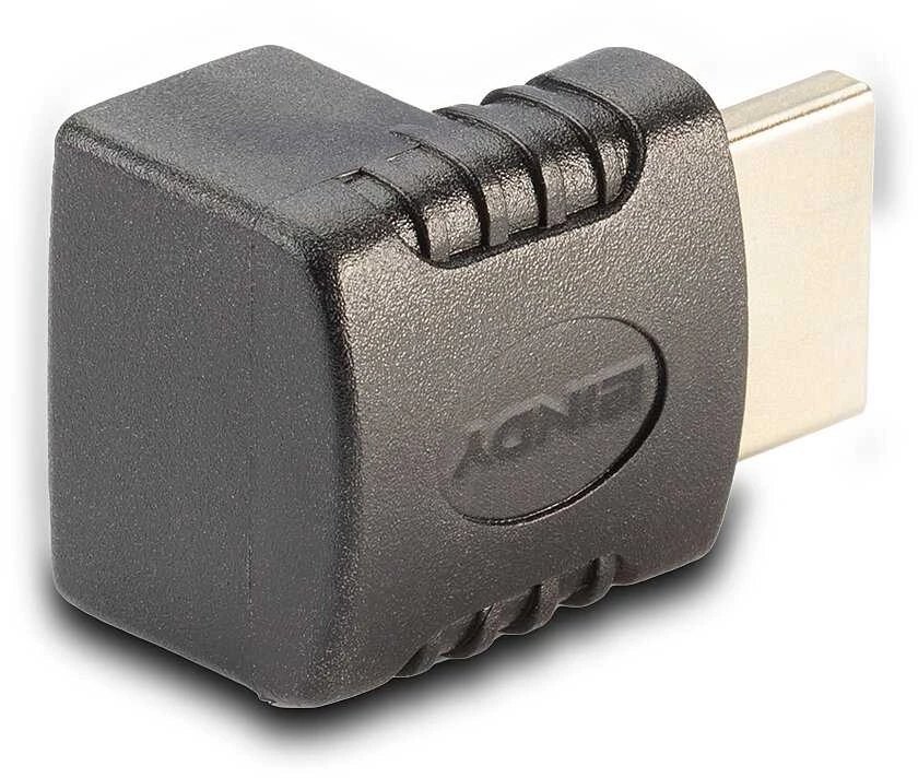 Lindy Adapteris - HDMI M/F 90° Dešinys Kampas 4K UHD 60Hz 18Gb/s