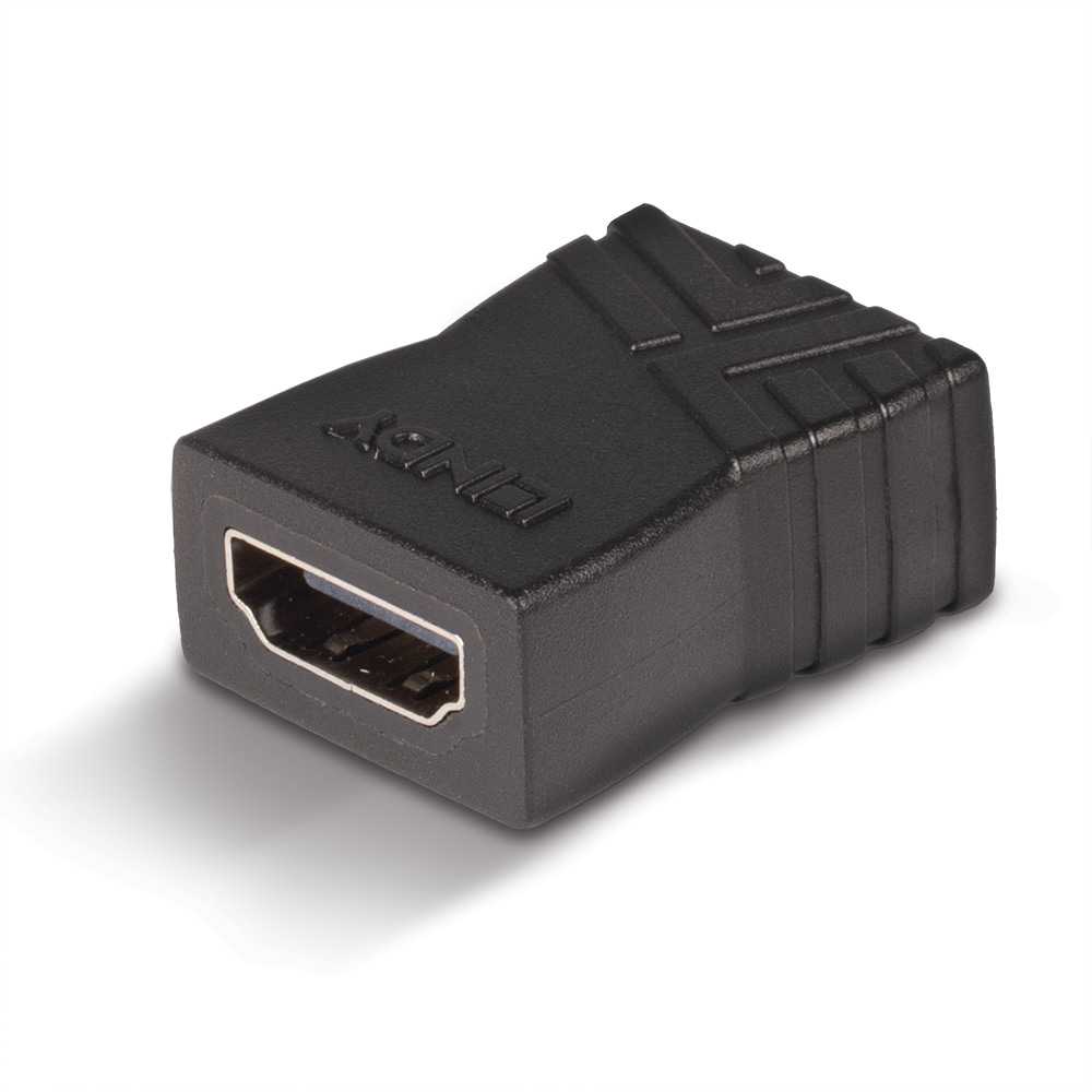 Adapteris - LINDY HDMI M/F Jungtis, 18Gb/s, 4K, UHD, 60Hz, Juodas