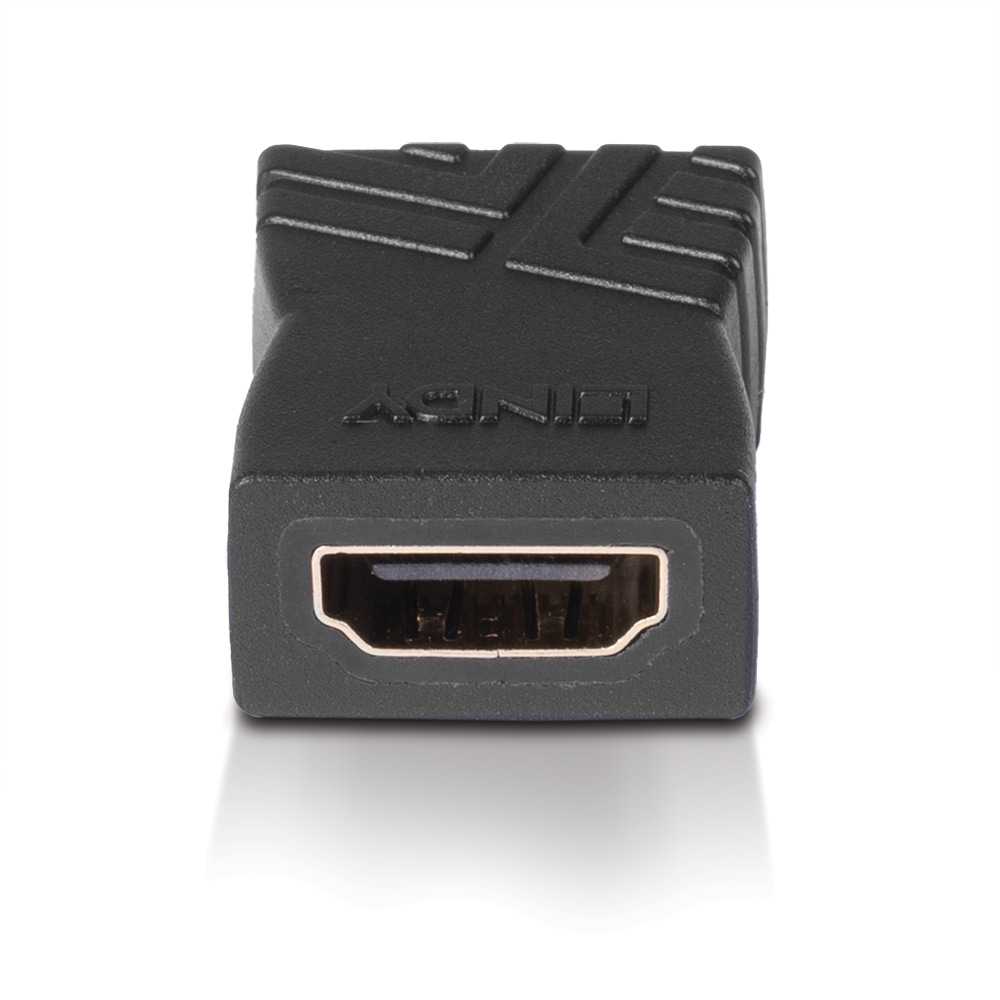 Adapteris - LINDY HDMI M/F Jungtis, 18Gb/s, 4K, UHD, 60Hz, Juodas
