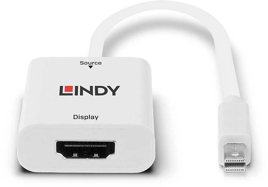 Adapteris - LINDY Mini DisplayPort 1.2 į HDMI 4K 60Hz Aktyvus Adapteris Konverteris, Baltas