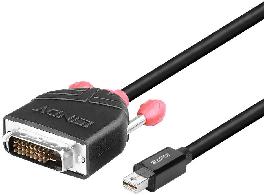 DisplayPort Adapteris - LINDY Mini DisplayPort į DVI Adapteris, 1920x1200@60Hz, 2 m, Juodas