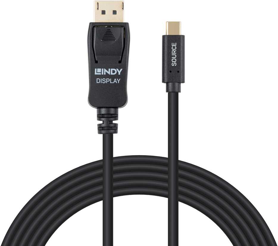 Lindy Adapteris - USB Type C į DisplayPort 4K60 HDR 1m Auksu Padengtas