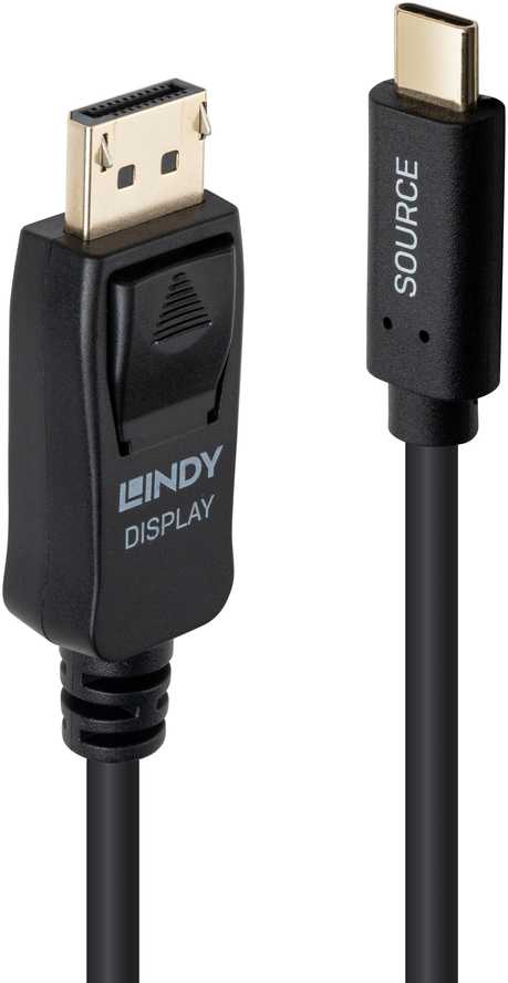 Lindy Adapteris - USB Type C į DisplayPort 4K60 HDR 1m Auksu Padengtas
