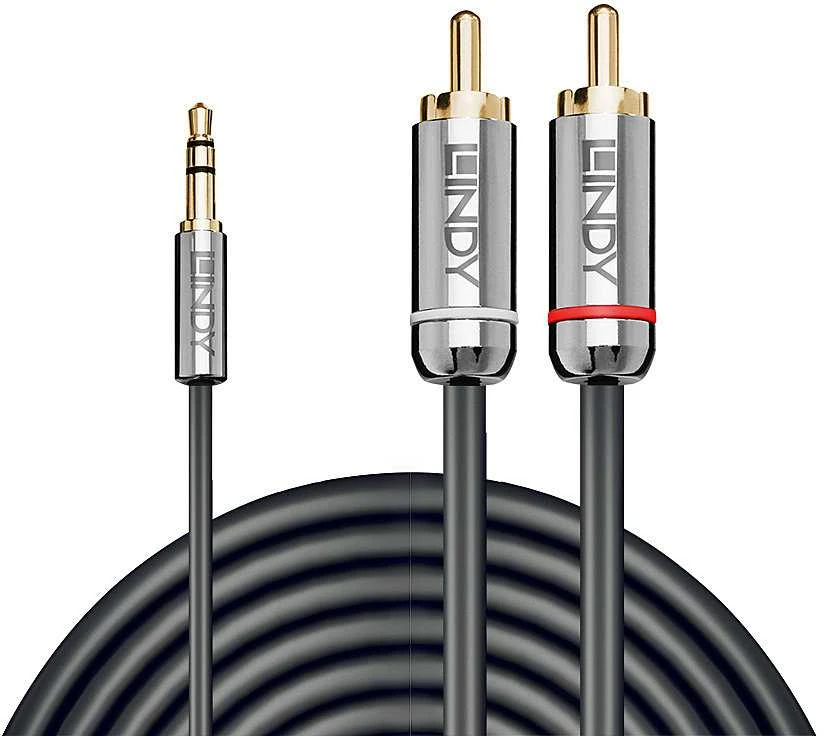 GARSO KABELIS 3,5 mm Į PHONO 5M/35336 LINDY