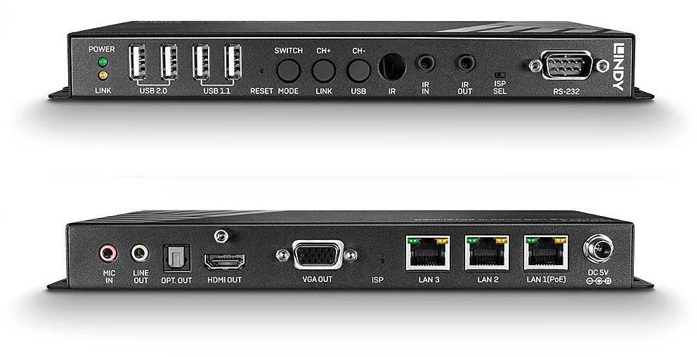 AV Prailgintuvas - LINDY 4K HDMI ir USB per IP Prailgintuvas, 100 m, Juodas