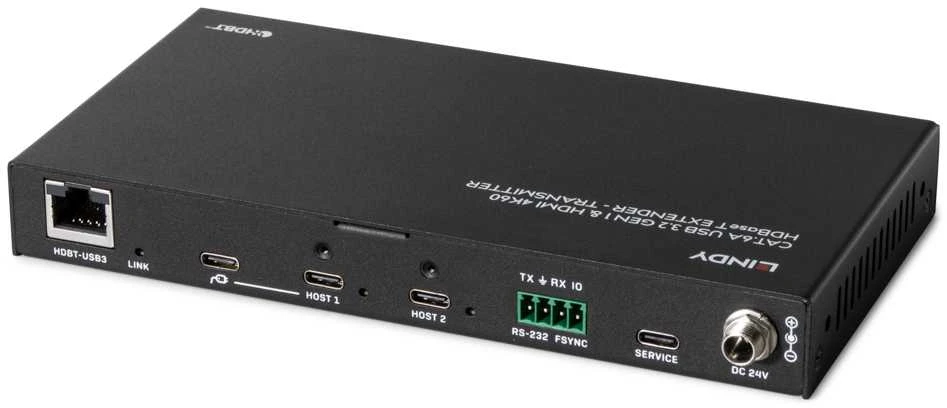 Lindy HDBaseT siųstuvas su USB-C ir RS-232 jungtimis