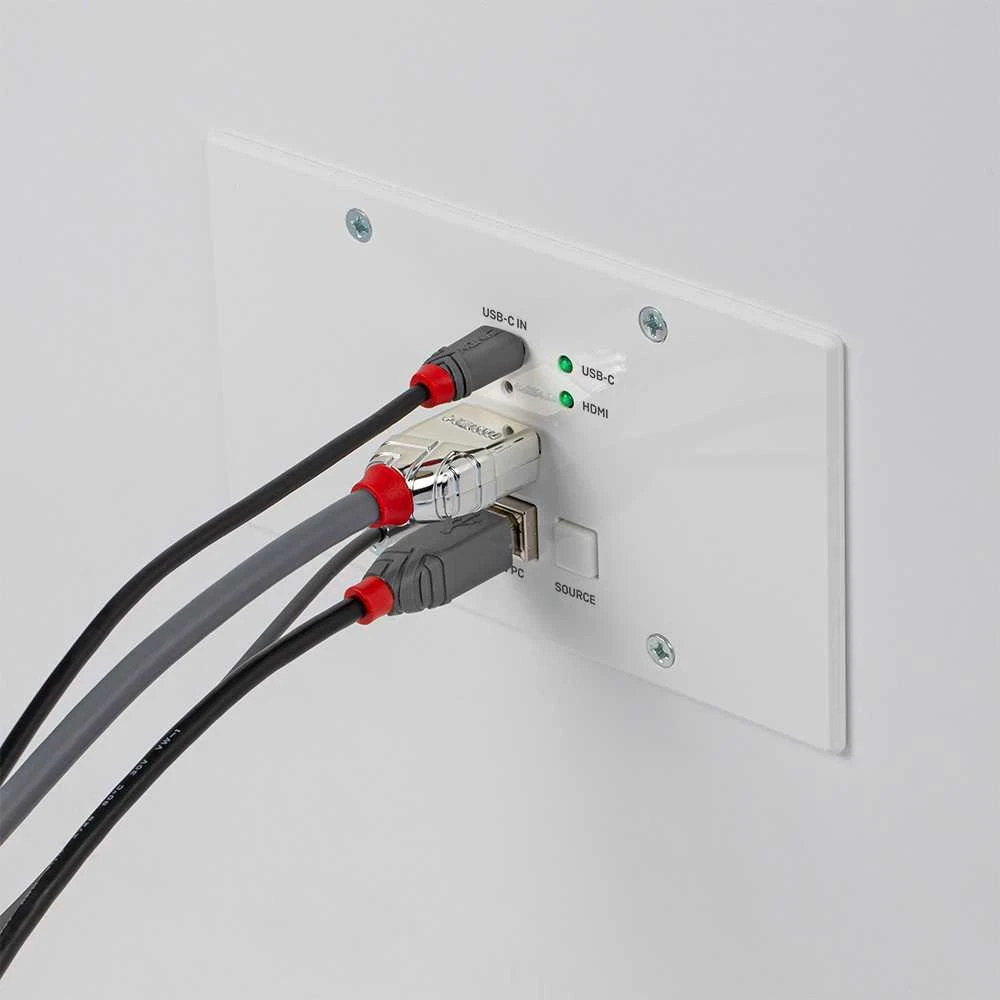 AV Ilgintuvas - LINDY Cat.6 HDMI 4K60 ir Type C HDBaseT KVM Ilgintuvas 150 m