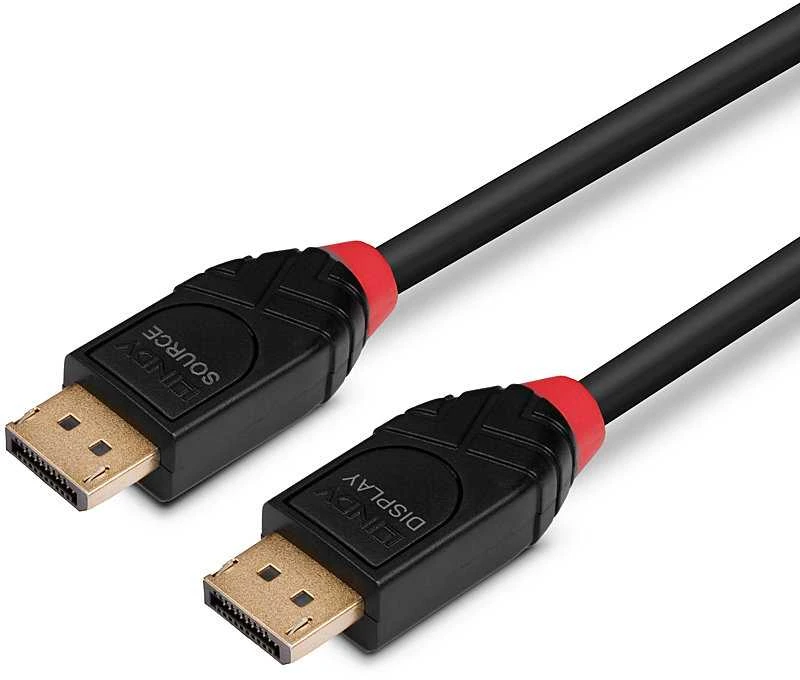 DisplayPort Kabelis - LINDY Aktyvus DisplayPort 1.4 Kabelis, M/M, 10 m, Juodas