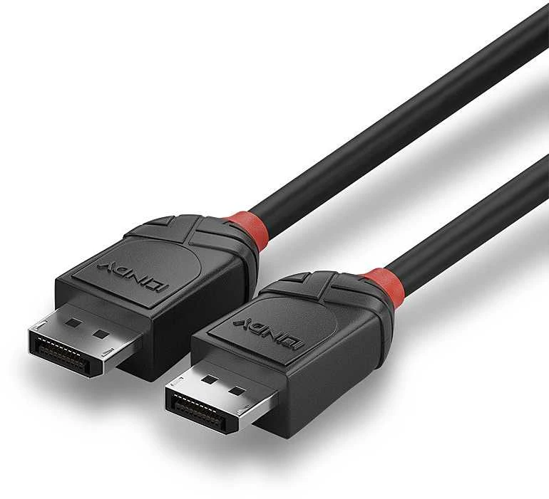 DisplayPort Kabelis - LINDY Juodas Line DisplayPort 1.2 Kabelis, M/M, 1.5 m, Juodas