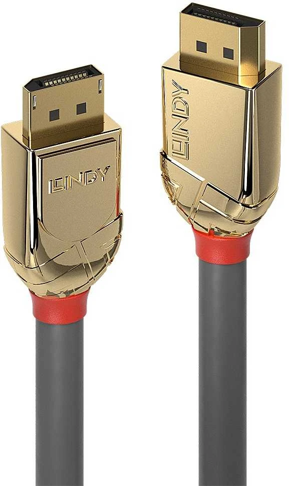 DisplayPort kabelis - LINDY Gold Line DisplayPort 1.2 kabelis, M/M, 20 m, Pilkas