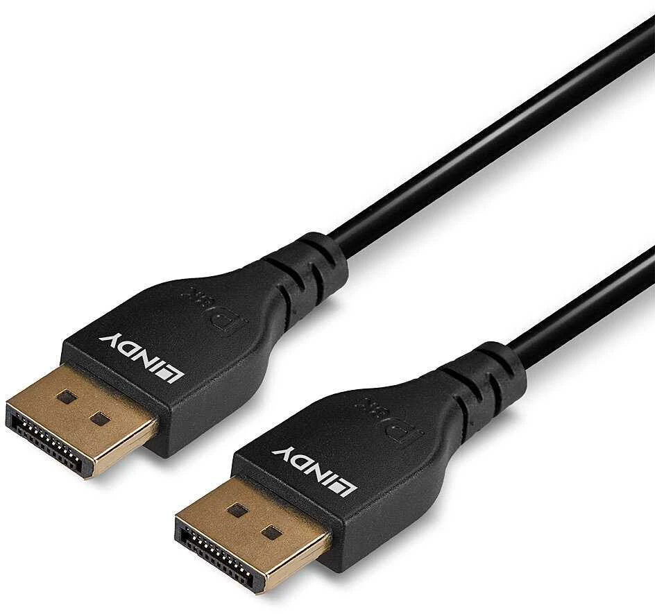 DisplayPort Kabelis - LINDY Slim DisplayPort 1.4 Kabelis, 3 m, Juodas
