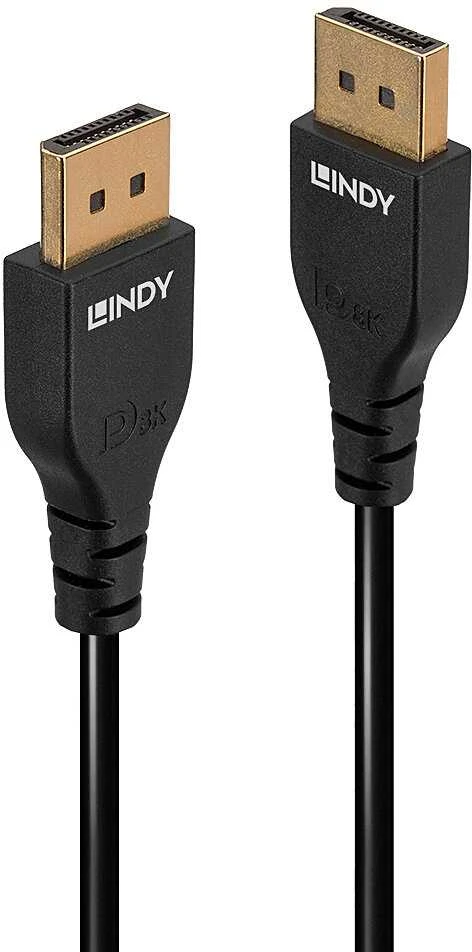 Lindy DisplayPort kabelio jungtys su 8K žymėjimu