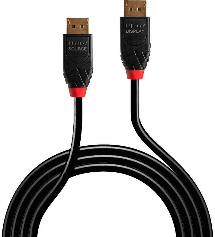 DisplayPort Kabelis - LINDY Aktyvus DisplayPort 1.4 Kabelis, 5 m, Juodas