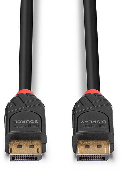 DisplayPort Kabelis - LINDY Aktyvus DisplayPort 1.4 Kabelis, 5 m, Juodas