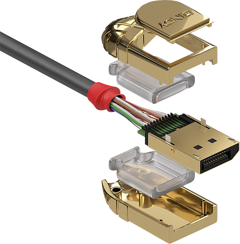 DisplayPort Kabelis - LINDY Gold Line DisplayPort 1.2 Kabelis, 7.5 m, Pilkas